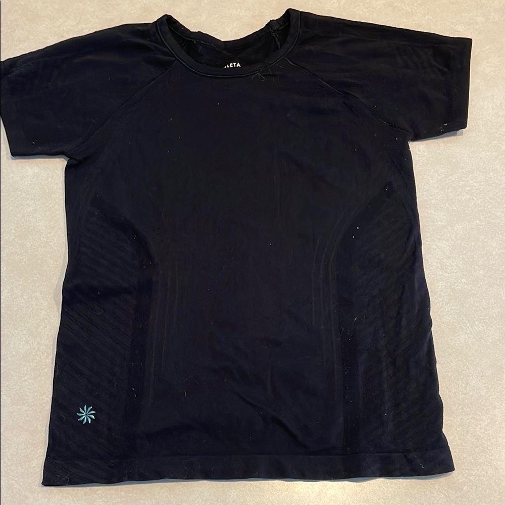 Athleta Black Short Sleeve Top